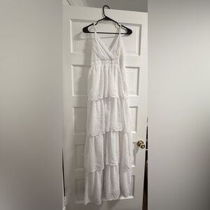 Eesome White Layered Maxi Dress